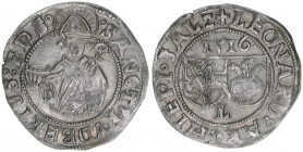 Leonhard von Keutschach 1495-1519
Erzbistum Salzburg. Batzen, 1516. Salzburg
3,06g
Zöttl 69, Probszt 111
vz