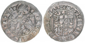 Matthäus Lang von Wellenburg 1519-1540
Erzbistum Salzburg. 1/2 Batzen, 1532. Salzburg
1,71g
Zöttl 281, Probszt 270
vz/stfr