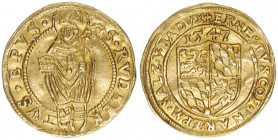 Ernst von Bayern 1540-1554
Erzbistum Salzburg. Dukat, 1547. Salzburg
3,51g
Zöttl 383, Probszt 348
vz+
