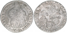 Michael von Kuenburg 1554-1560
Erzbistum Salzburg. Guldiner, (15)54/ohne Jahr. äußerst seltener zeitgenössischer Beischlag mit einer Wappenseite des R...
