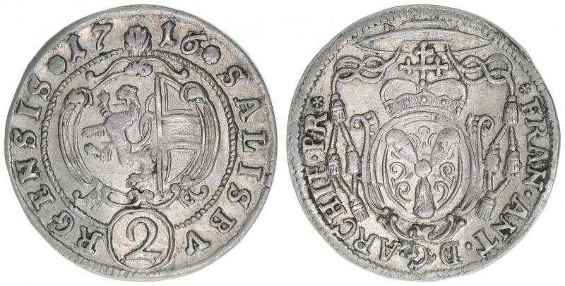 Franz Anton Fürst von Harrach 1709-1727
Erzbistum Salzburg. 1/2 Batzen, 1716. Mu...