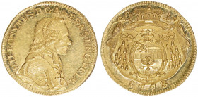 Hieronymus Graf Colloredo 1772-1803
Erzbistum Salzburg. Dukat, 1778. Salzburg
3,50g
Zöttl 3143, Probszt 2393
stfr
