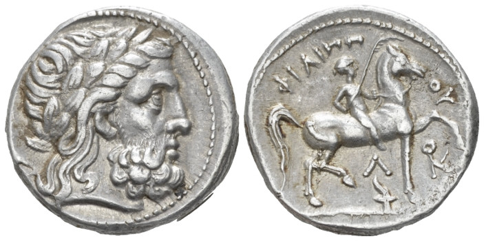 Kingdom of Macedon, Philip II, 359-336 Amphipolis Tetradrachm circa 307-297 BC, ...