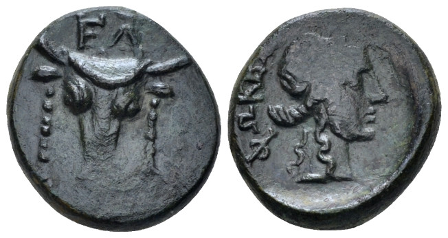 Phocis, Federal coinage Elateia Bronze ate 4th to early 3th century, Æ 17.00 mm....
