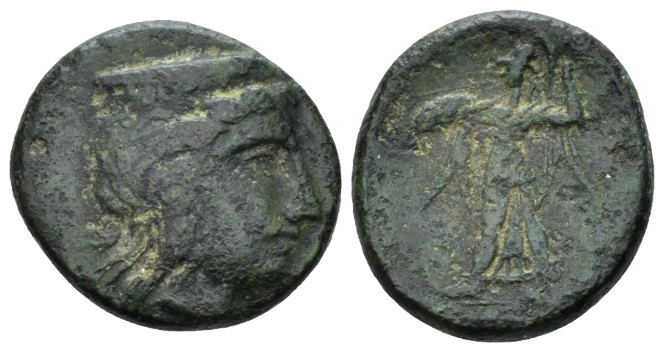 Argolis, Argos Dichalkon circa 280-270/60, Æ 16.00 mm., 3.60 g.
Head of Hera r....