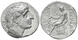 The Seleucid Kings, Antiochus, 266-246 Seleukeia on the Tigris Tetradrachm circa 266-246, AR 27.60 mm., 16.32 g.
Diademed head of Antiochus I r. Rev....