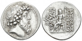 The Seleucid Kings, Demetrius II Nicator, second reign 129-125 Antiochia on Orontes Tetradrachm circa 129-128, AR 29.40 mm., 16.94 g.
Diademed head r...