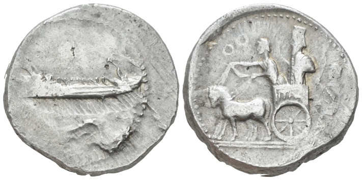 Phoenicia, Sidon Double siglos circa 342-333, AR 28.60 mm., 25.62 g.
Galley l. ...