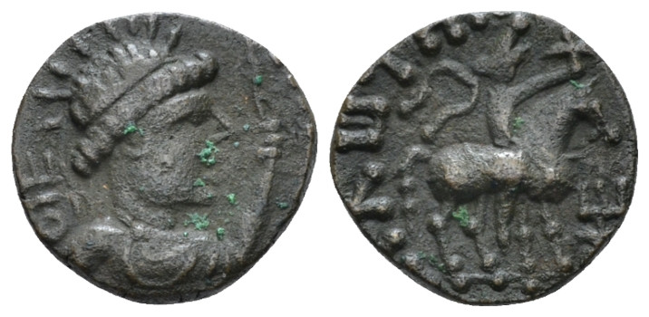 Bactria, Kushan Empire, Soter Megas, 80-113 Bronze circa 80-113, Æ 14.00 mm., 1....