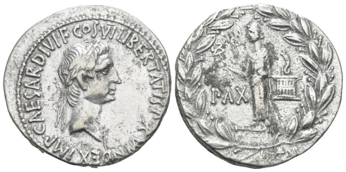 Octavian as Augustus, 27 BC – 14 AD Cistophoric tetradrachm Ephesus circa 28 BC,...