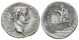 Tiberius, 14-37 Denarius Lugdunum 14-37, AR 18.80 mm., 3.77 g.
Laureate head r. Rev. Draped female figure (Livia as Pax) seated r. on chair with orna...