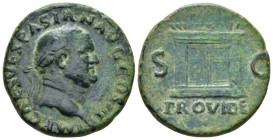 Vespasian, 69-79 As Rome 71, Æ 26.20 mm., 10.89 g.
Laureate head r. Rev. Altar. C 396. RIC 315.

Green tone and Very fine