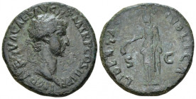 Nerva, 96-98 As Rome 97, Æ 27.00 mm., 11.05 g.
Laureate head r. Rev. Libertas standing l., holding pileus and sceptre. C 115. RIC 86.

About Very f...