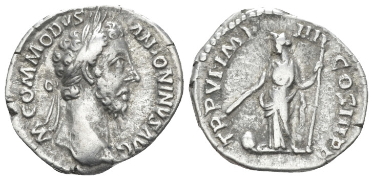 Commodus, 177-192 Denarius circa 181, AR 18.20 mm., 3.17 g.
L AVREL COMMODVS AV...