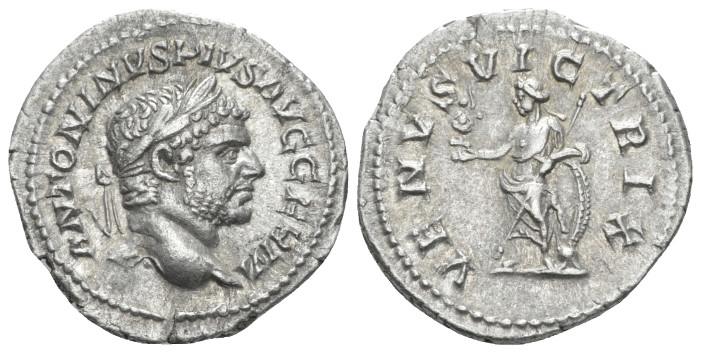 Caracalla, 198-217 Denarius Rome circa 210-213, AR 19.50 mm., 2.95 g.
Laureate ...