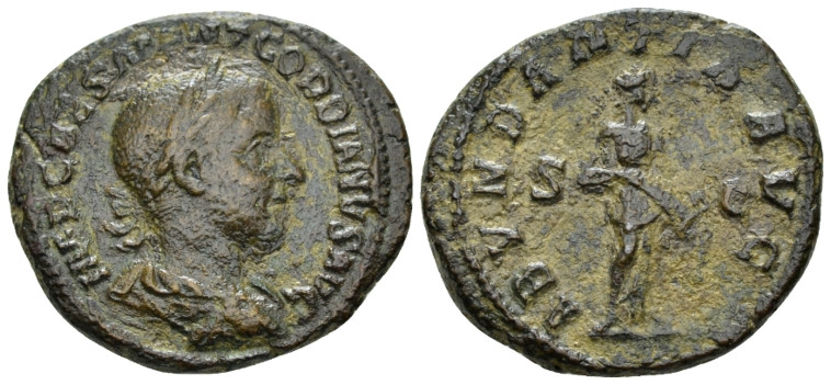 Gordian III, 238-244 As Rome circa 240, Æ 26.70 mm., 9.97 g.
Laureate, draped a...