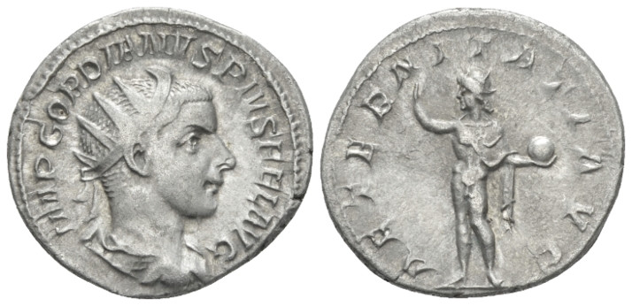 Gordian III, 238-244 Antoninianus Rome circa 241-243, AR 22.00 mm., 4.19 g.
Rad...