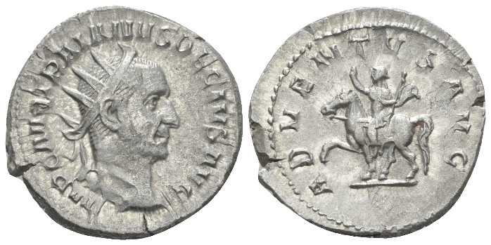 Trajan Decius, 249-251 Antoninianus Rome 249-251, AR 23.00 mm., 4.14 g.
Radiate...