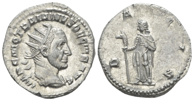 Trajan Decius, 249-251 Antoninianus Rome 249-251, AR 21.70 mm., 4.57 g.
Radiate...