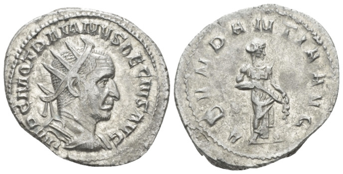 Trajan Decius, 249-251 Antoninianus Rome 249-251, AR 24.20 mm., 4.84 g.
Radiate...