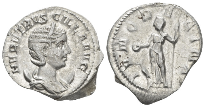 Herennia Etruscilla, wife of Trajan Decius Antoninianus Rome circa 251, AR 22.40...