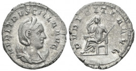 Herennia Etruscilla, wife of Trajan Decius Antoninianus Rome circa 249-251, AR 22.80 mm., 4.29 g.
Diademed and draped bust r., on crescent. Rev. Pudi...