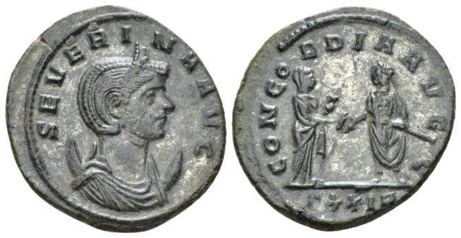 Severina, wife of Aurelian Antoninianus ROme circa 274, billon 21.30 mm., 3.57 g...