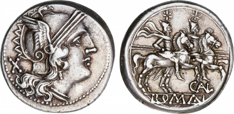 Roman Republic
Aelia
Denario. 210-208 a.C. AELIA. C. Aelius. Rev.: Dióscuros a...