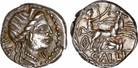 Roman Republic
Aelia
Denario. 92 a.C. AELIA. C. Allius Bala. Anv.: Cabeza diademada de Diana a derecha, delante P, detrás BALA. Rev.: Diana con dos ...