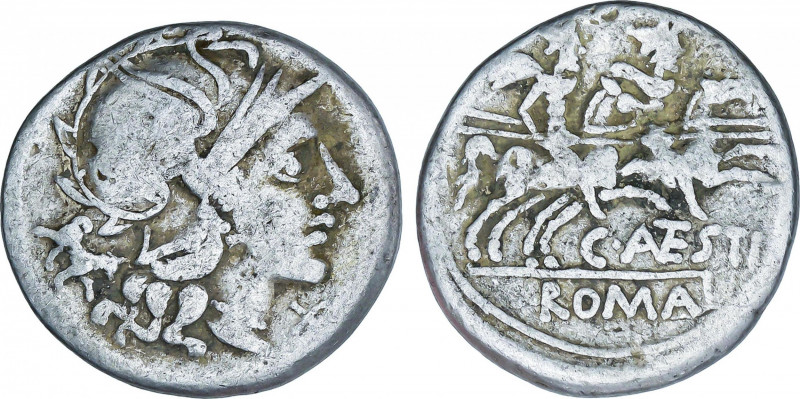 Roman Republic
Antestia
Denario. 146 a.C. ANTESTIA. Caius Antestius. Anv.: Cab...