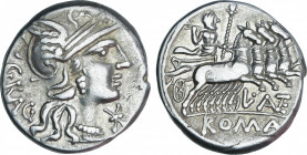 Roman Republic
Antestia
Denario. 136 a.C. ANTESTIA. L. Antestius Gragulus. Anv.: GRAG. Rev.: L. ANTE (entrelazadas). 3,85 grs. Rara. MBC+. / Antesti...