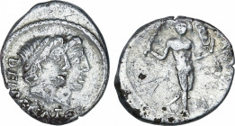 Roman Republic
Antia
Denario. 47 a.C. ANTIA. C. Antius C.f. Restio. Anv.: DEI PENATES. Rev.: Hércules sin piel de león. C. ANTIVS C.F. 3,82 grs. Man...
