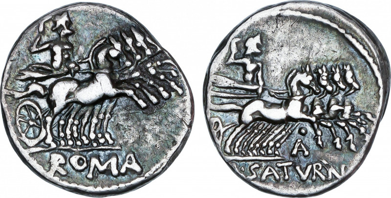 Roman Republic
Appuleia
Denario. 104 a.C. APPULEIA. Lucius Appuleius Saturninu...