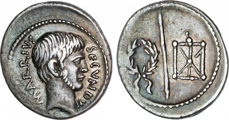 Roman Republic
Arria
Denario. 41 a.C. ARRIA. Marcus Arrius Secundus. Anv.: Cab...