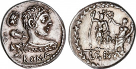 Roman Republic
Cornelia
Denario. 100 a.C. CORNELIA. Pub. Cornelius Lentulus Marcellinus. Anv.: Hércules con maza en el hombro, detrás escudo oval y ...