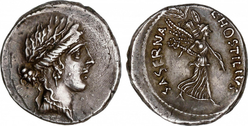 Roman Republic
Hostilia
Denario. 48 a.C. HOSTILIA. L. Hostilius Saserna. Anv.:...