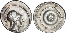 Roman Empire
Augustus (27 BC-14 AD)
Denario. Acuñada el 29-27 a.C. OCTAVIO. Anv.: IMP. Cabeza sin barba de Marte a derecha. Rev.: CAESAR. Escudo red...