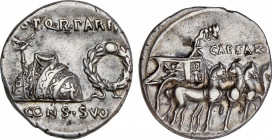 Roman Empire
Augustus (27 BC-14 AD)
Denario. Acuñada el 18 a.C. AUGUSTO. COLONIA PATRICIA (Córdoba). Anv.: S.P.Q.R. PARENT. CONS. SVO. Águila romana...