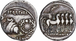 Roman Empire
Augustus (27 BC-14 AD)
Denario. Acuñada el 18 a.C. AUGUSTO. COLONIA PATRICIA (Córdoba). Anv.: S.P.Q.R. PARE. (CO)NS. SVO. Águila romana...