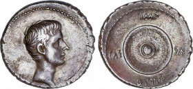 Roman Empire
Augustus (27 BC-14 AD)
Denario. Acuñada el 27 a.C. AUGUSTO. Anv.: Cabeza descubierta de Augusto a derecha. Rev.: IMP. CAE. SAR. DIVI. F...