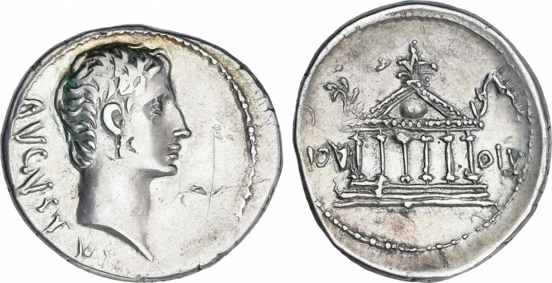 Roman Empire
Augustus (27 BC-14 AD)
Denario. Acuñada el 21 a.C. AUGUSTO. PELOP...