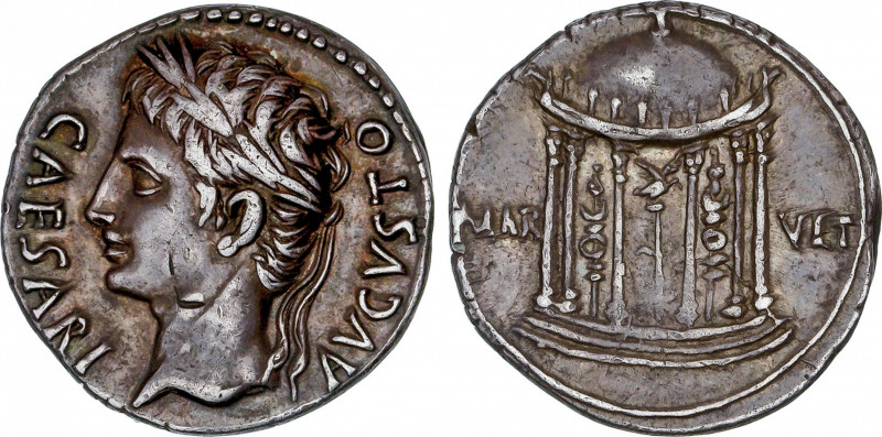 Roman Empire
Augustus (27 BC-14 AD)
Denario. Acuñada el 18 a.C. AUGUSTO. COLON...