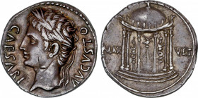 Roman Empire
Augustus (27 BC-14 AD)
Denario. Acuñada el 18 a.C. AUGUSTO. COLONIA PATRICIA (Córdoba). Anv.: CAESARI AVGVSTO. Busto laureado a izquier...