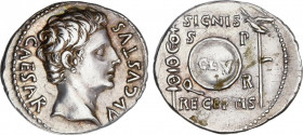 Roman Empire
Augustus (27 BC-14 AD)
Denario. Acuñada el 19 a.C. AUGUSTO. COLONIA PATRICIA (Córdoba). Anv.: CAESAR AVGVSTVS. Cabeza descubierta de Au...