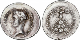 Roman Empire
Augustus (27 BC-14 AD)
Denario. Acuñada el 23 a.C. AUGUSTO. P. Carisius. Emérita (Mérida). Anv.: IMP. CAESAR AVGVST. Cabeza de Augusto ...