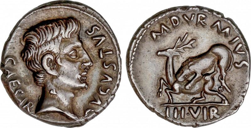 Roman Empire
Augustus (27 BC-14 AD)
Denario. Acuñada el 19 a.C. AUGUSTO. M. Du...