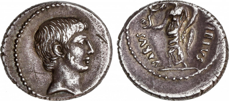 Roman Empire
Augustus (27 BC-14 AD)
Denario. Acuñada el 42 a.C. OCTAVIO. C. Vi...