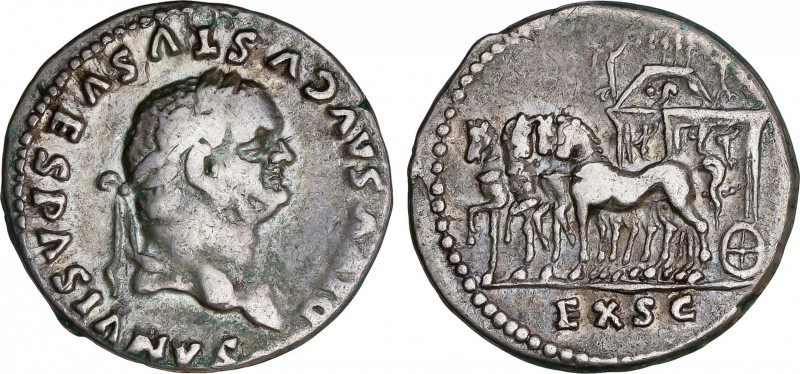 Roman Empire
Vespasianus (69-79 AD)
Denario. Acuñada el 80-81 d.C. VESPASIANO....