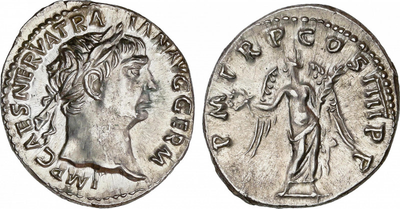 Roman Empire
Traianus (98-117 AD)
Denario. Acuñada el 98-111 d.C. TRAJANO. Anv...