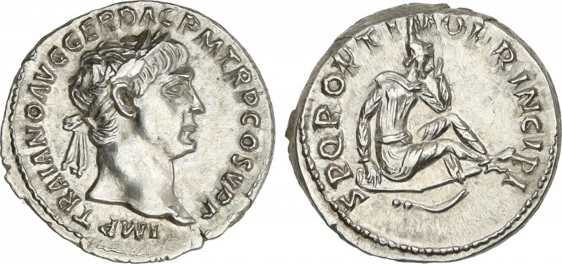 Roman Empire
Traianus (98-117 AD)
Denario. Acuñada el 104-111 d.C. TRAJANO. An...